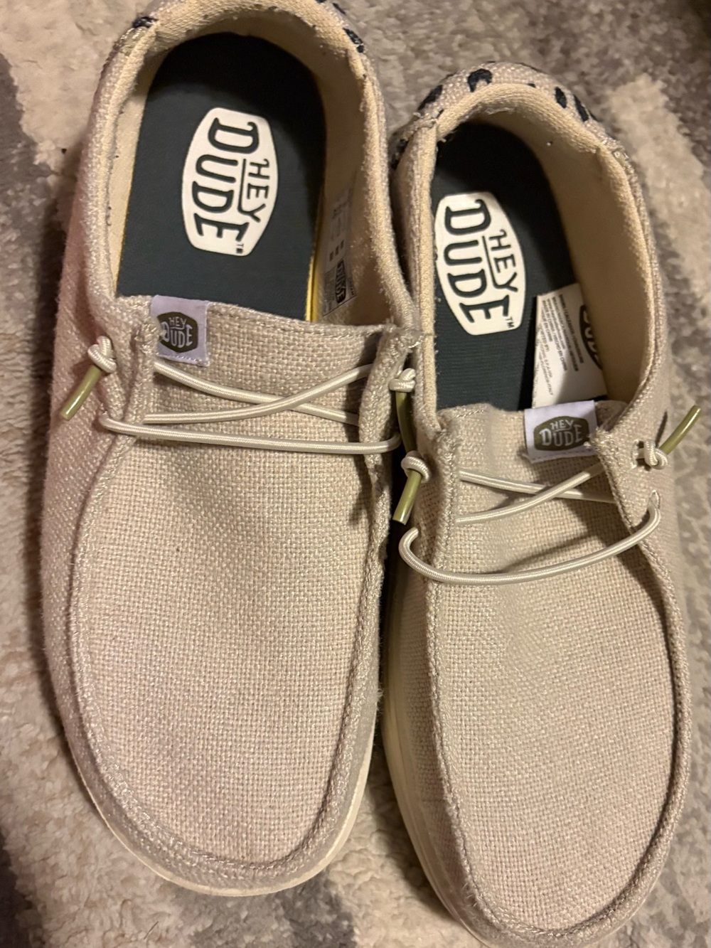 Hey Dude Women’s Natural Canvas Wally Slip-Ons